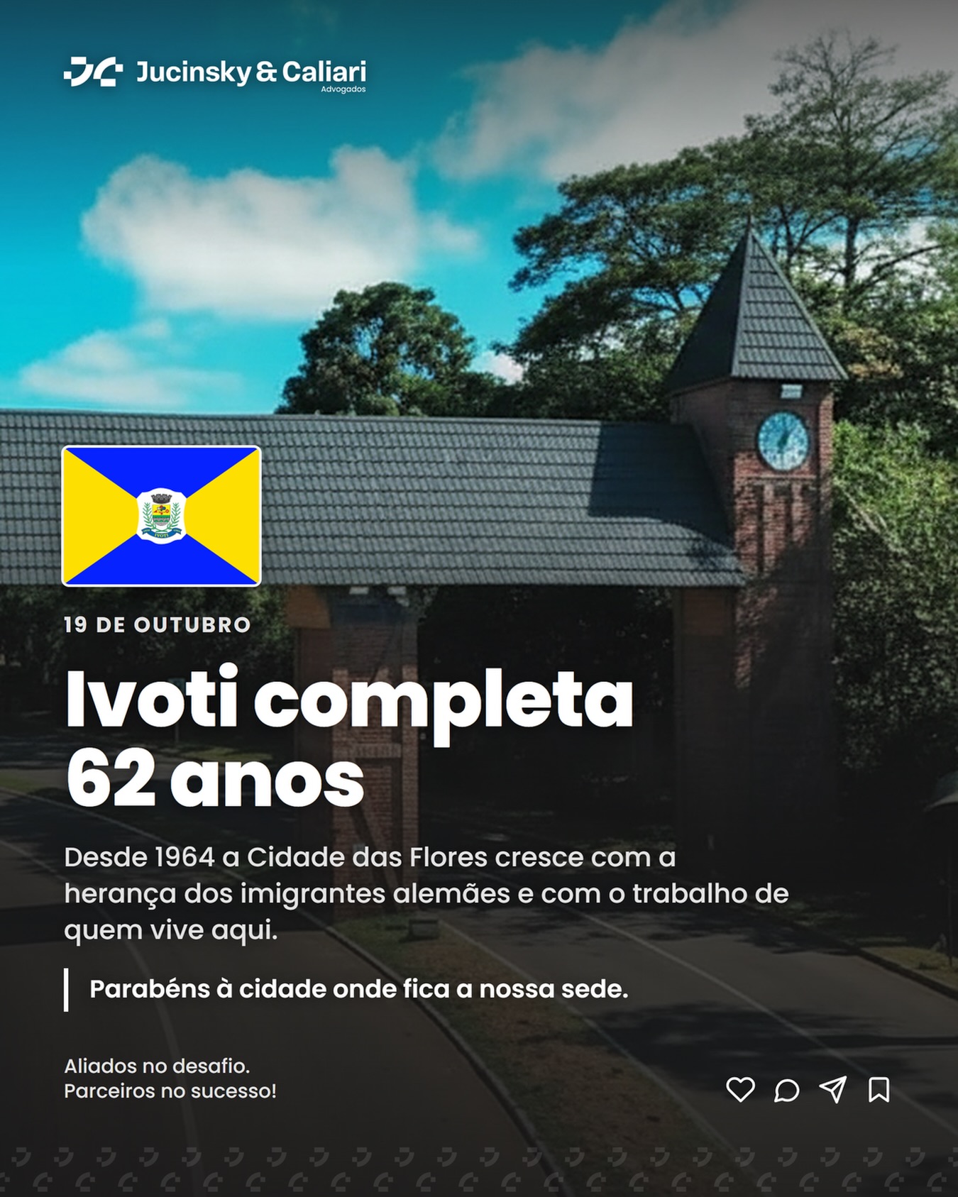 IVOTI COMPLETA 62 ANOS Hoje, 19 de outubro, Ivoti comemora 62 anos de emancipação. A cidade foi c…